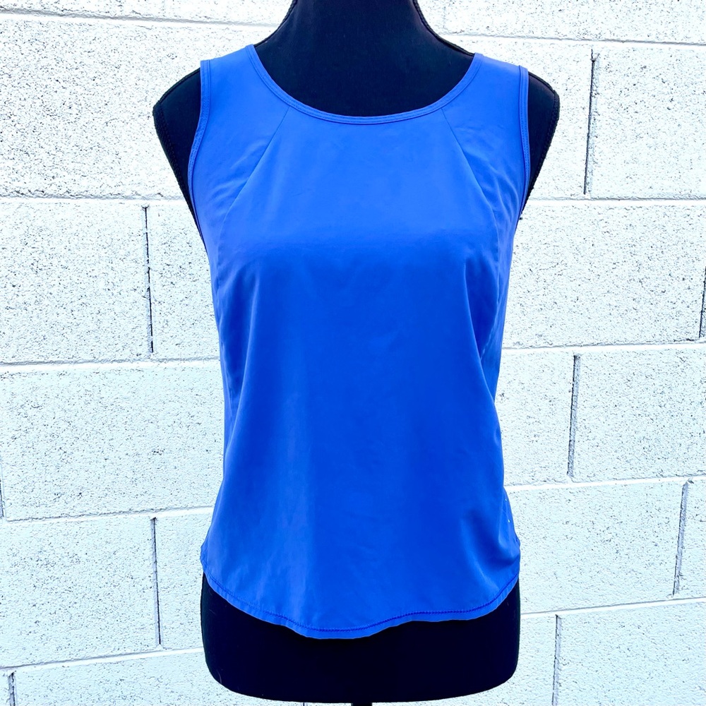 Layer 8 Racerback Quick Dry Blue Sleeveless Tank Top Medium